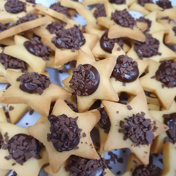 Chocolate Star Sugar Cookies