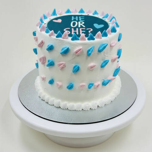 He or She Gender Reveal Cake