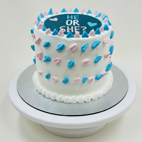 He or She Gender Reveal Cake