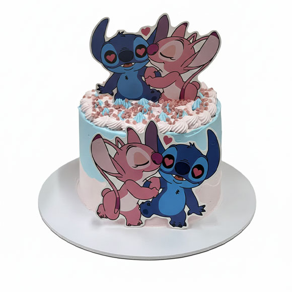 Stitch & Angel Birthday Cake