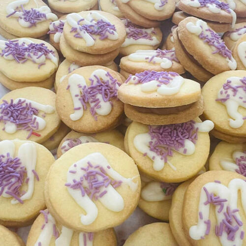 Vanilla Iced Sprinkle Cookies