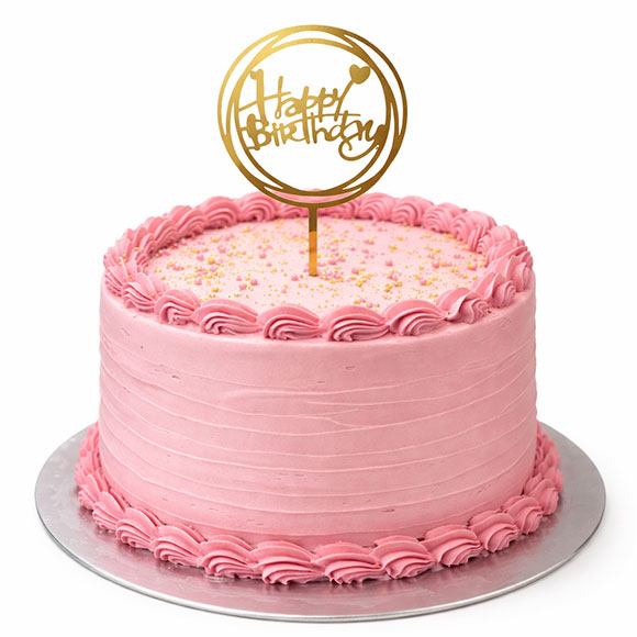 Pink Tall Cake (Elegant Buttercream Birthday Cake)