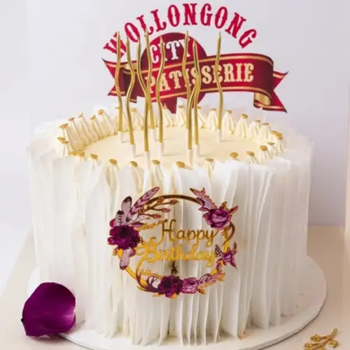 Elegant Tall Birthday Cake Wollongong